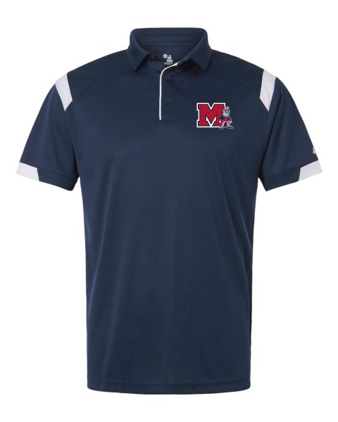 BMHS Coach Unisex On the Rise Polo Navy/White