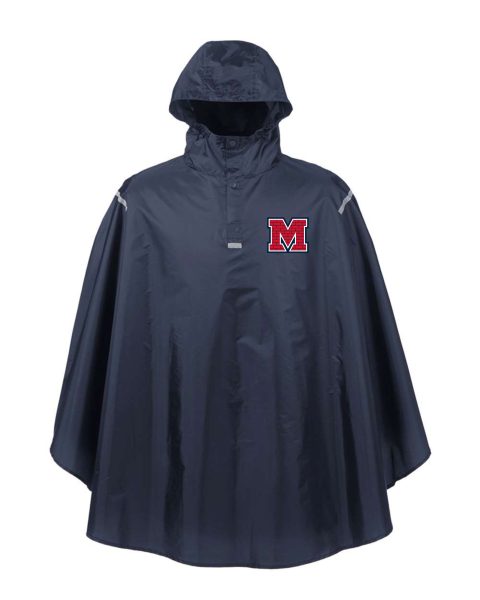 BMHS Unisex Zone Protect Packable Poncho Navy
